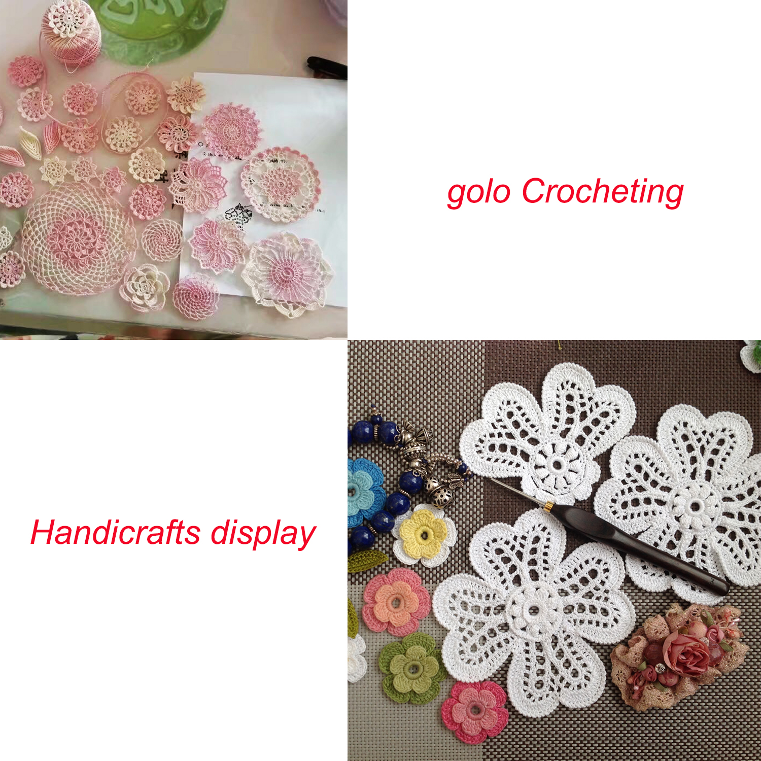 golo Crochet thread Colourful Crochet Yarn 24 Balls 2 Hooks Included - A Ball 10g