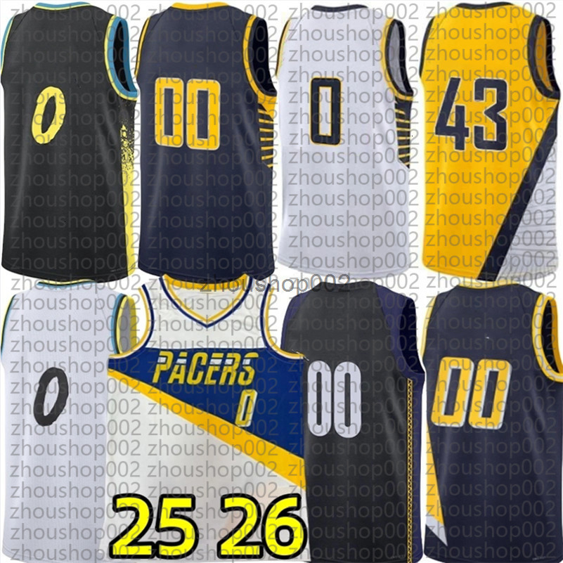 Tyrese Haliburton Pacer Basketball Jerseys Pascal Siakam TJ McConnell Bennedict Mathurin Myles Turner Obi Toppin Aaron Nesmith Jarace Walker Custom Ci