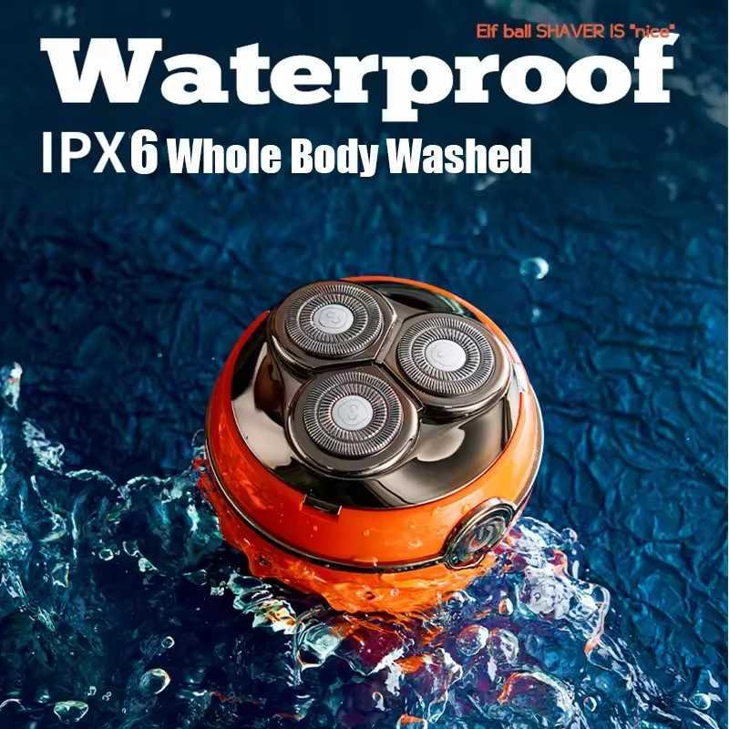 Komingdon Round Head Electric Shaver for Men Portable Waterproof Rechargeable Shaver Travel Beard Trimmer Gift for Him C251128