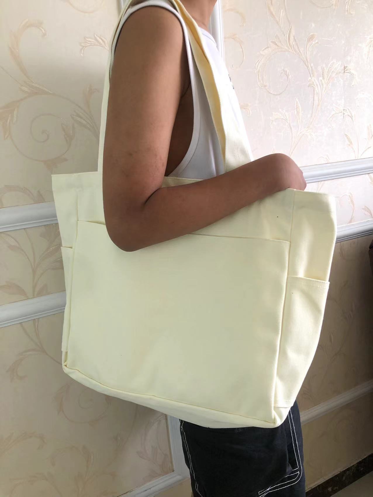 Stylish Japanese-style Denim Tote Bag - Spacious Shoulder Bag for Commuting, Shopping & Daily Use (Durable Canvas, Large Capacity)