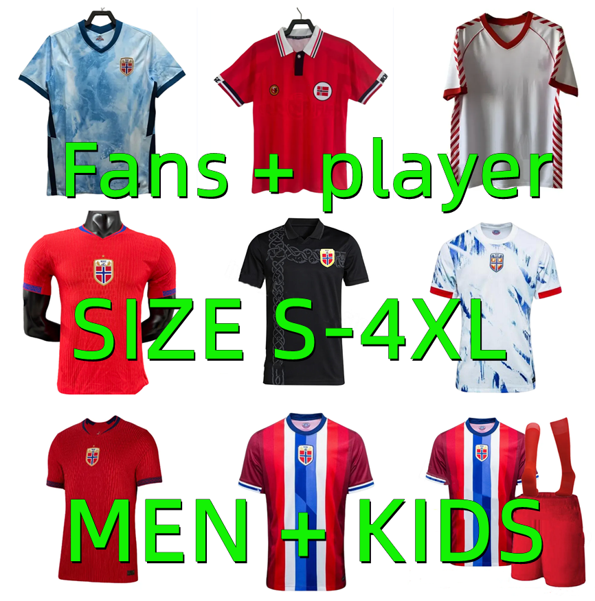 XXXL 4XL 24 25 26 Norways Soccer Jerseys 2025 2026 ODEGAARD Haaland noruega Berge King Sorloth camisetas de futbol 1984 1998 20 21 retro Football SHIRT Player version