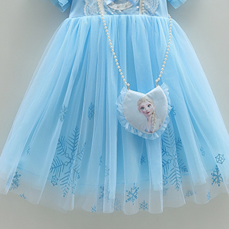 DISNEY kids designer clothes Frozen Elsa princess toddler designer clothes Baby cotton short-sleeved dress children summer girl clothes.
