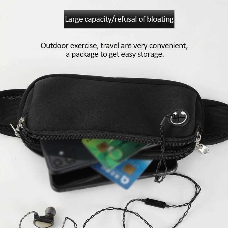Running Waist Bag for Phone Lightweight Waterproof Adjustable Cycling Belt Pouch Reflective Strip Invisible Sports Fanny PackT251128