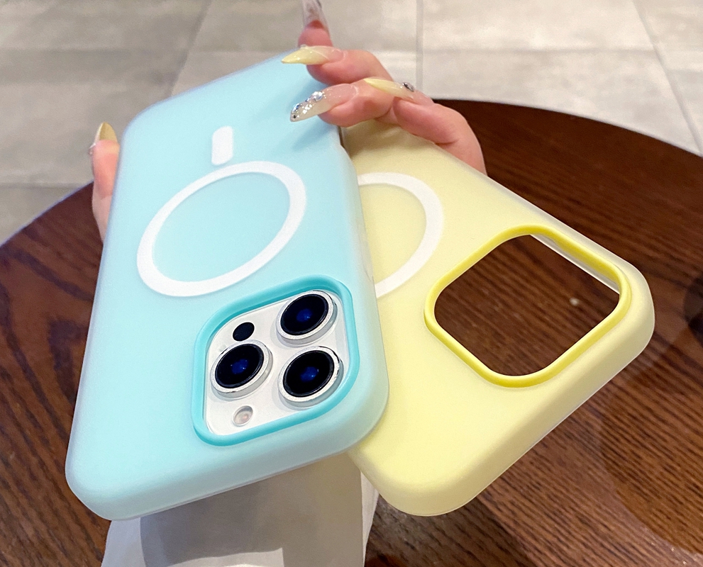 2in1 Magnetic Wireless Charging Cases For Iphone 17 Air 16 Plus 15 14 Pro MAX 13 12 11 Frosted Matte Skin Feel Jelly Colorful Hard Plastic PC Soft TPU