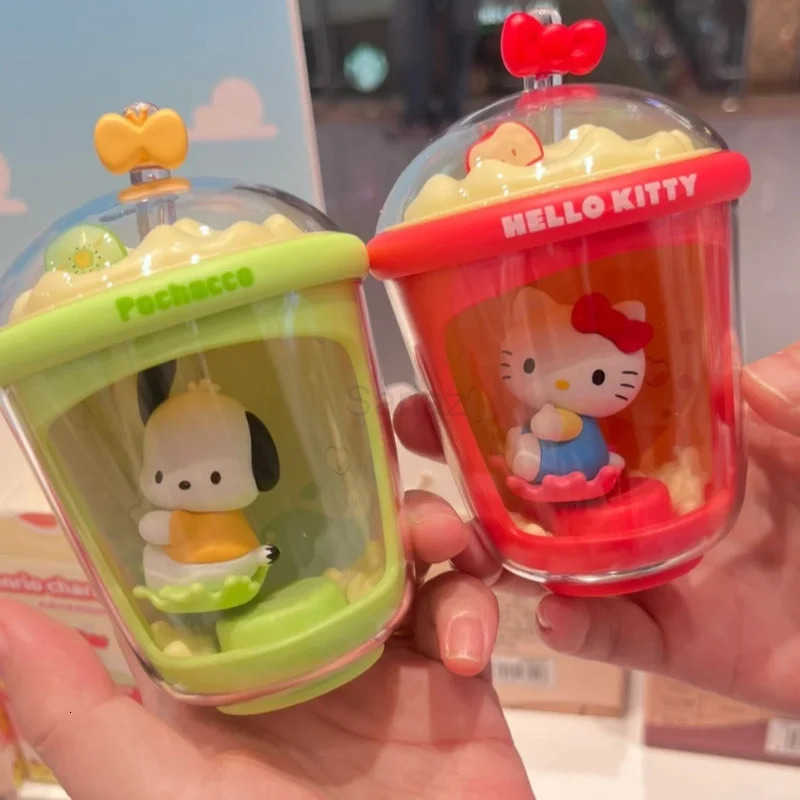 Sanrio Milk Tea Cup Series Genuine Characters Photodynamic Music Creative Cute Hand-Made Movable Ornaments GirlS Birthday Gift H2512171