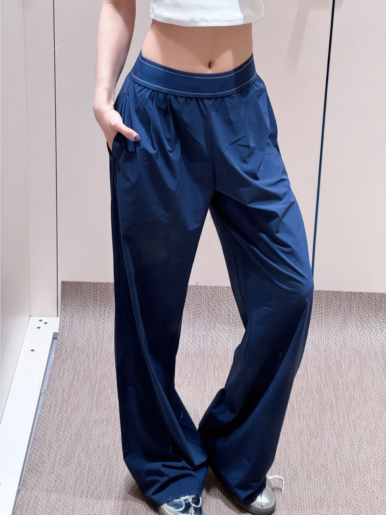 New hot selling high waisted womens yoga casual straight leg casual pants for outdoor sports straight leg pants