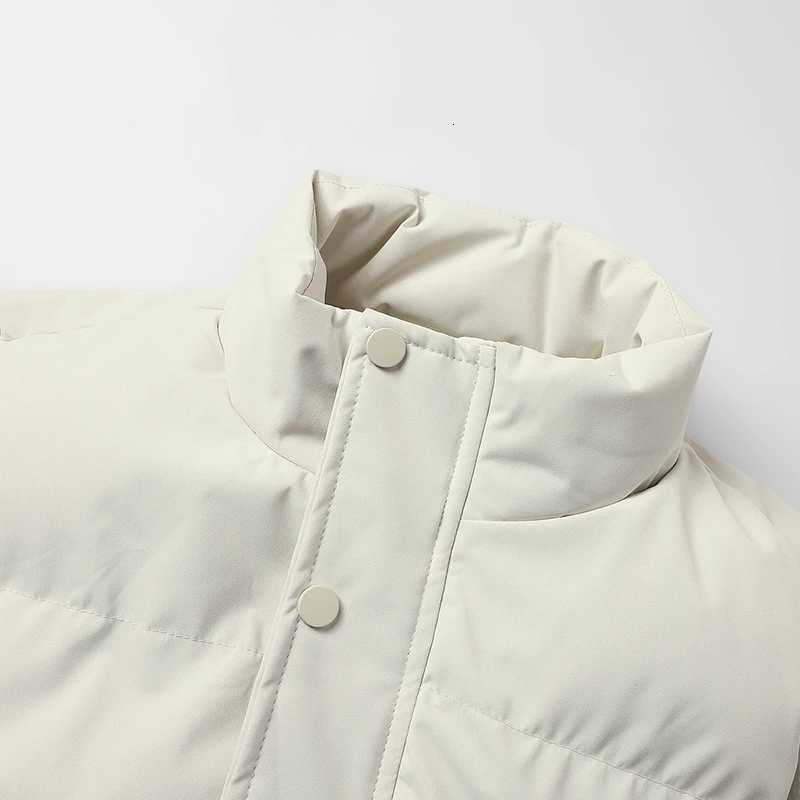 Women Winter Warm Thicken Padded Vest New Fashion Zipper Loose Waistcoat Female Casual Stand Collar Solid Sleeveless OvercoatsT251128