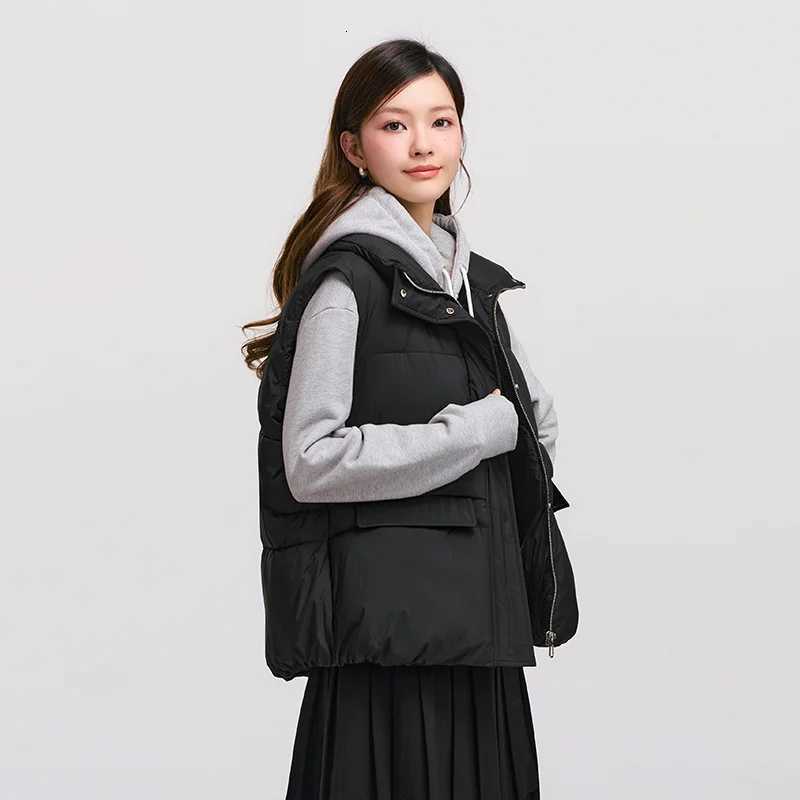 Semir Cotton Vest Women Waterproof Solid Versatile Oversize 2025 Winter New Stand Collar OuterwearT251128