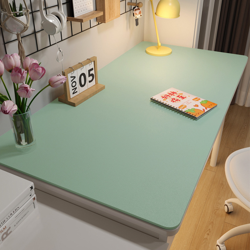 B438 ring protection eye desk mat student leather solid color coffee table mat oil proof table cloth study computer desk mat non-slip