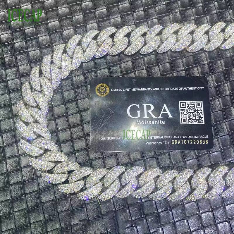 High Fashion Cuban Link Chain Custom Truly 925 Silver Chain 18K Gold Plated Hip Hop Miami Cuban Chain Necklace for Men