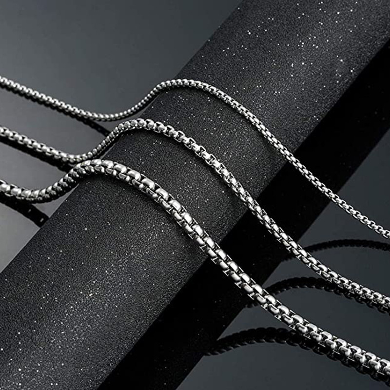 Xinghe 6 types of stainless steel Cuban Figaro square Ro wheat chains, and matching chains