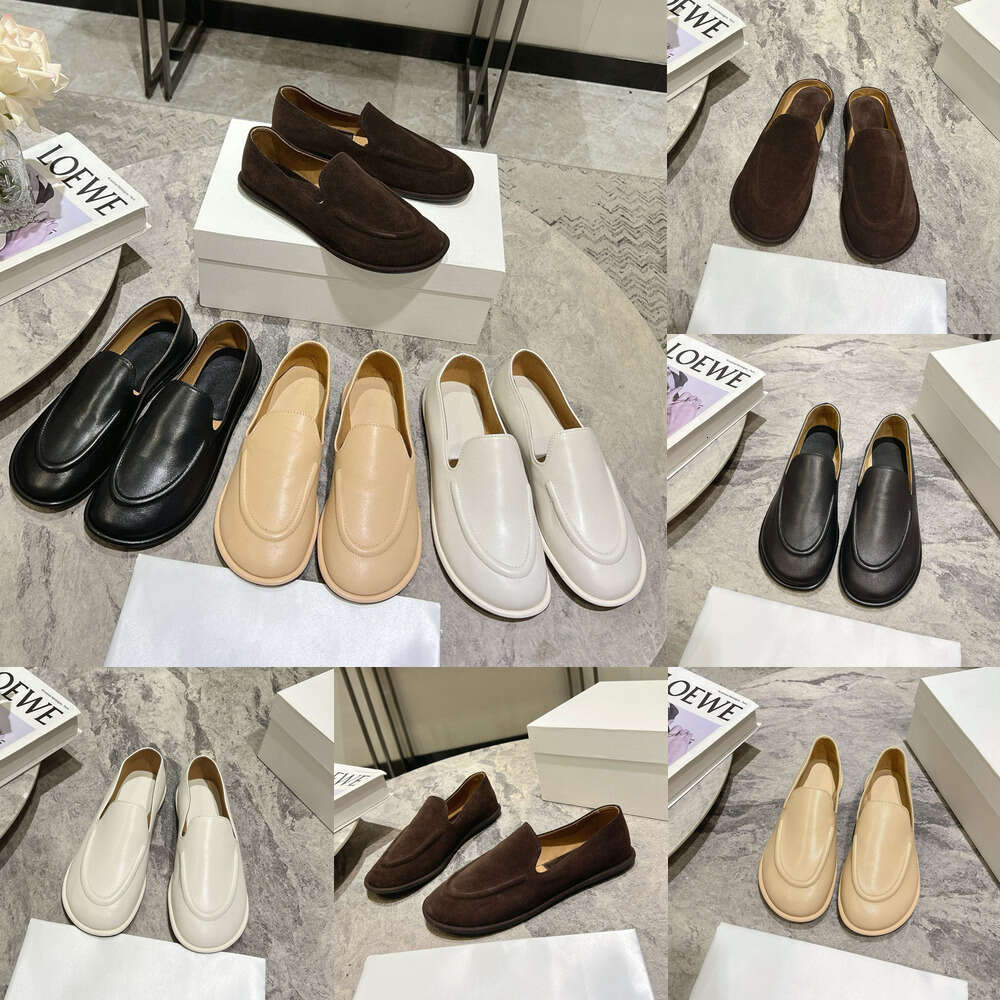 top Luxury mule clog slipper shoe designer loafers Vacation shoesBlack Classic Minimalism Simple flat womens real leather casual slip on Flat heel Dress shoe