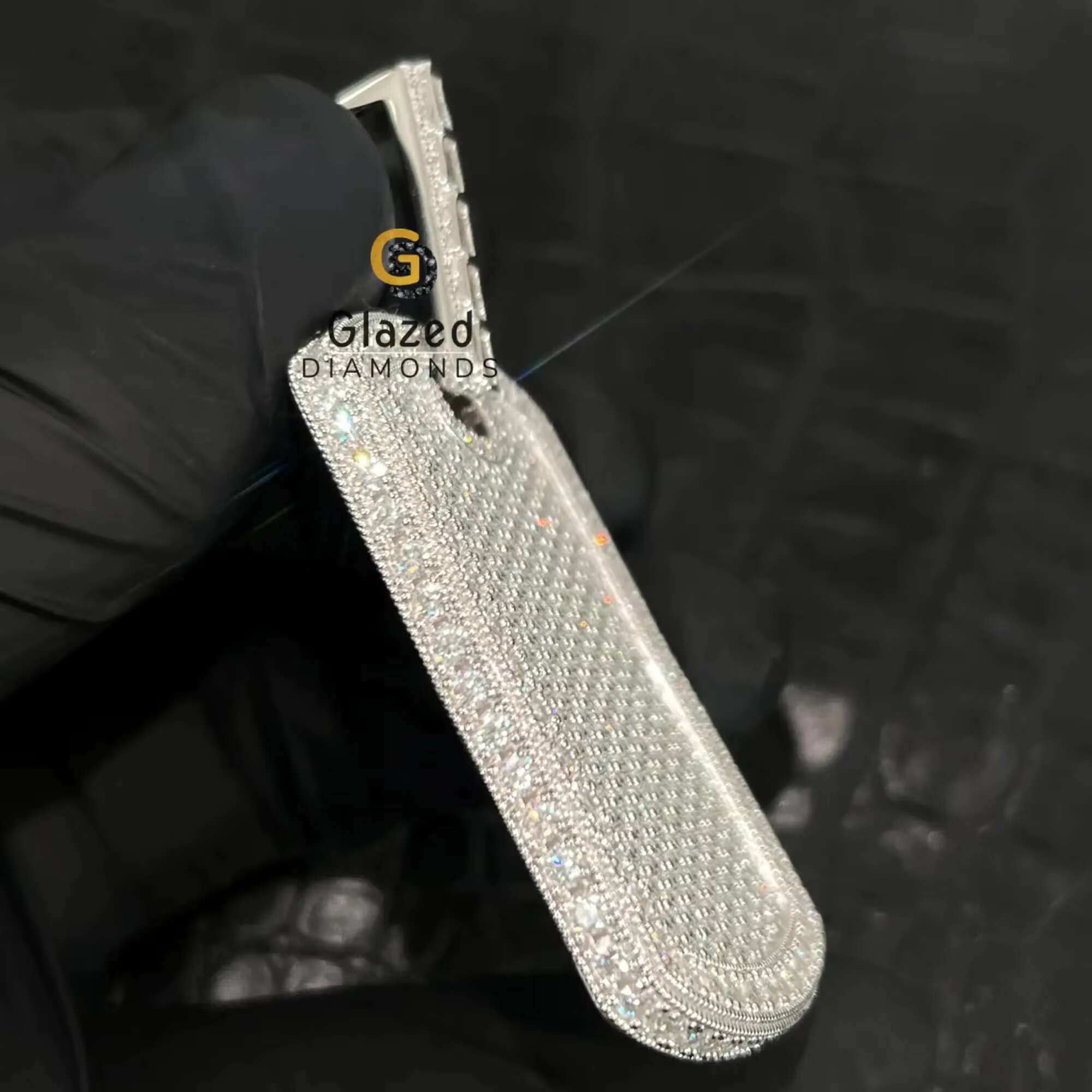 Trending 10 Kt White Gold Hip Hop Pendant in Wholesale Price High Quality Moissanite Round Cut Diamond With Enhance Vvs Clarity