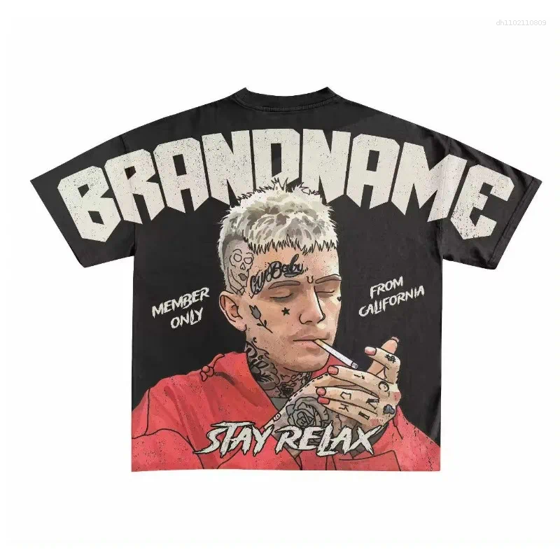 Men's T Shirts Selling Street Sports Wind Speed Dry Short Sleeved Anime Avatar Cute Printed T-shirt Niche Design 3D Printing