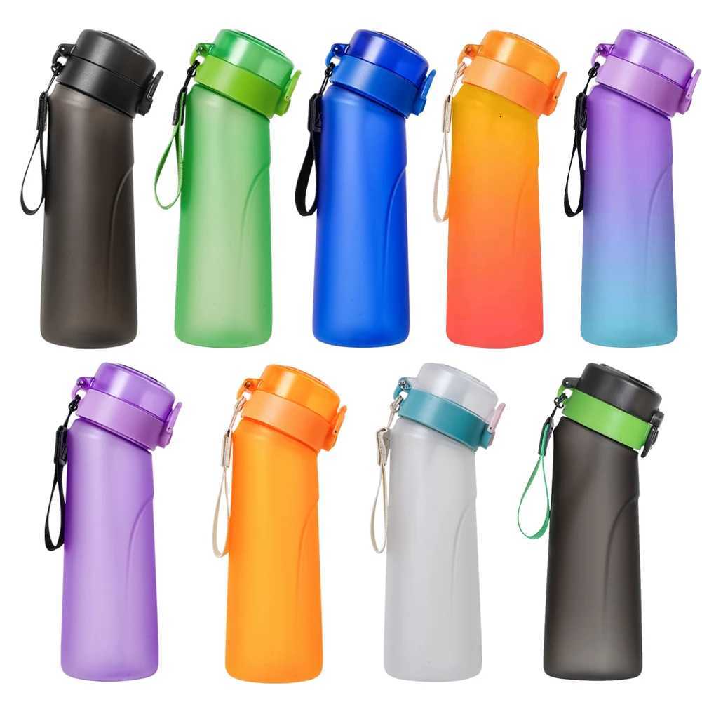 Flavored Water Bottle 650ml Sports Alr Drinking Bottle 7 Fruit Fragrance Pods Water Cup for Outdoor Camping Fitness FashionT251129