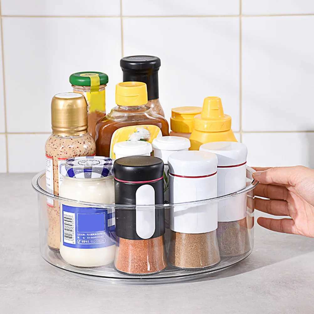 Rotating Tray Organizer Premium Material Spice Rack Easy Accessible Visible Storage Modern Design Christmas Party Wedding Y251129