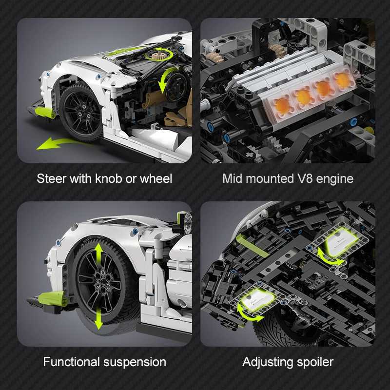 Cada 18 MOC 4346PCS Supercar City Racing Car Hypercar Building Blocks Sportscar Racing Vehicle Bricks Toys Children Kids Gifts J251129