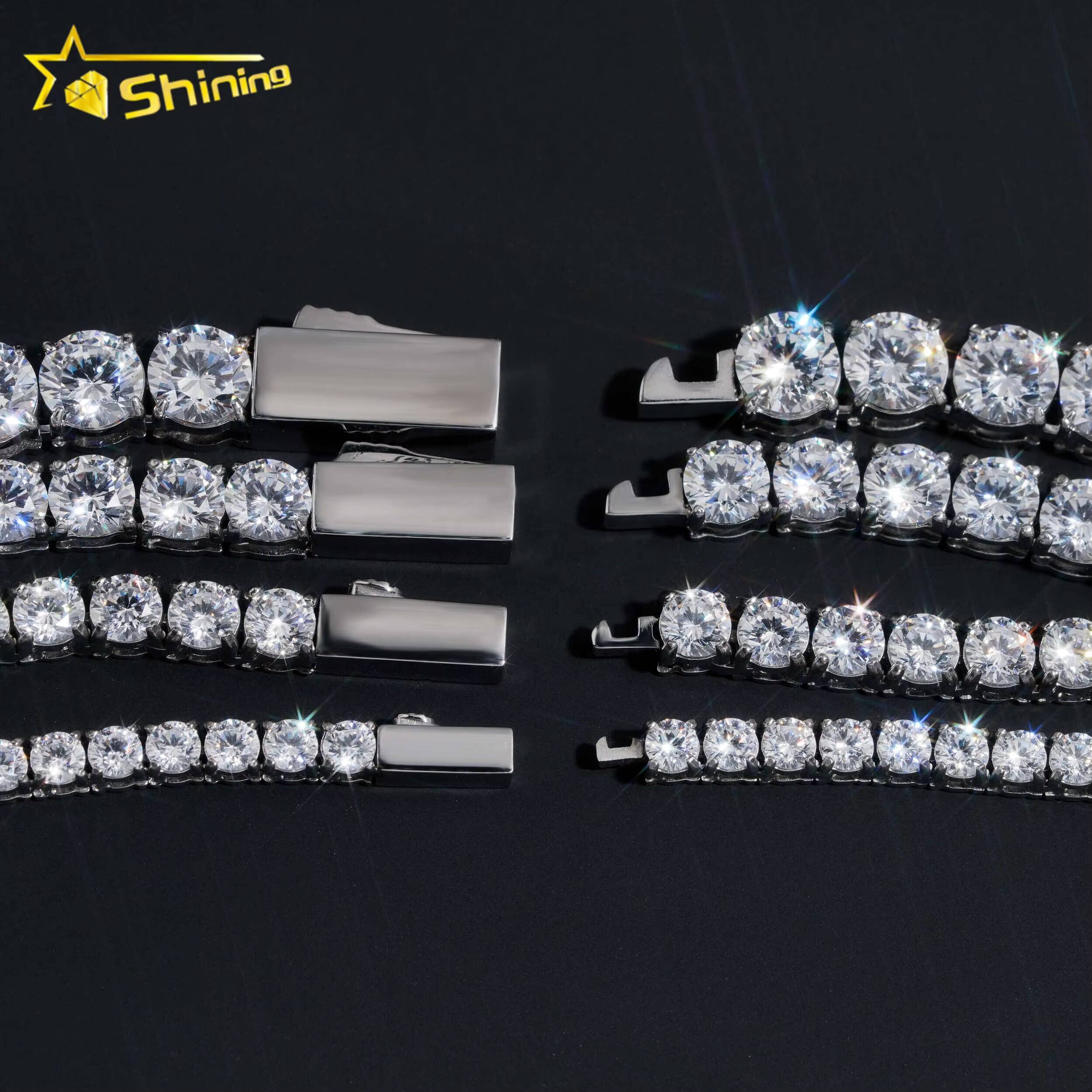 Factory Lowest Prices 3mm 4mm 5mm 6mm Wholesale 316L Stainless Steel Hip Hop Necklace 5A CZ Tennis Chains