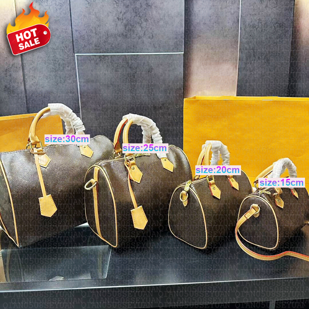 2025 Luxury Bag boston shoulder bags Women Designer High Quality Brown Print Designer Bags Purses Embossed Tote 4 size multicolored Versatile Travel Crossbody Bag