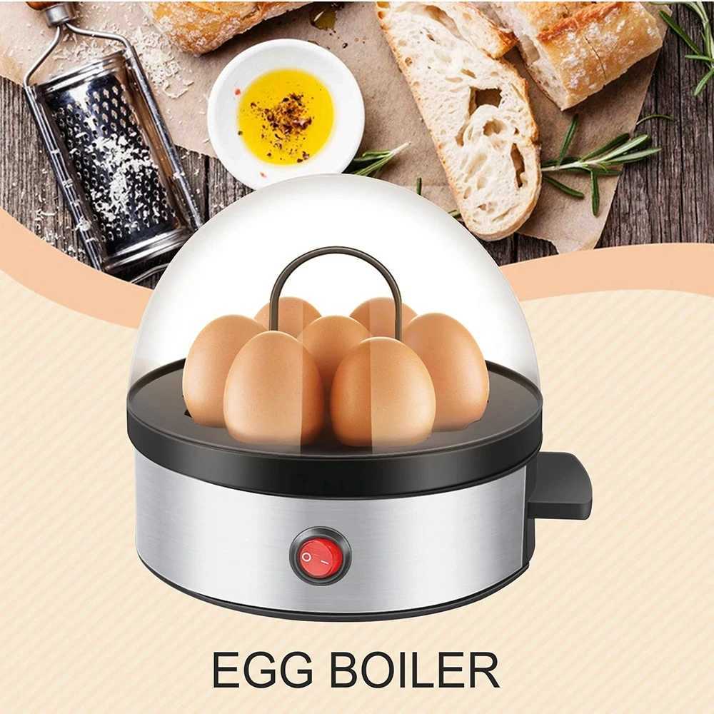 350W Electric Egg Boiler 7 Eggs Steamer Multifunctional Cooker with Auto Shut Off for Omelet Soft Medium and Hard Boiled Eggs C251129