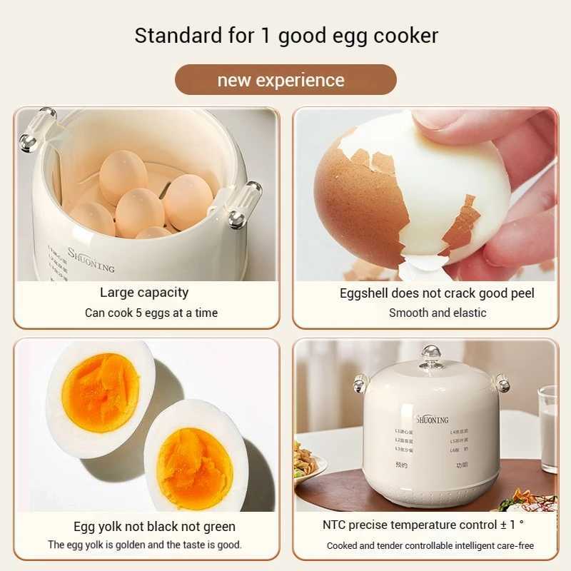 220V small household egg steamer multifunctional breakfast machine non stick reservation timed insulation electric egg boiler C251129