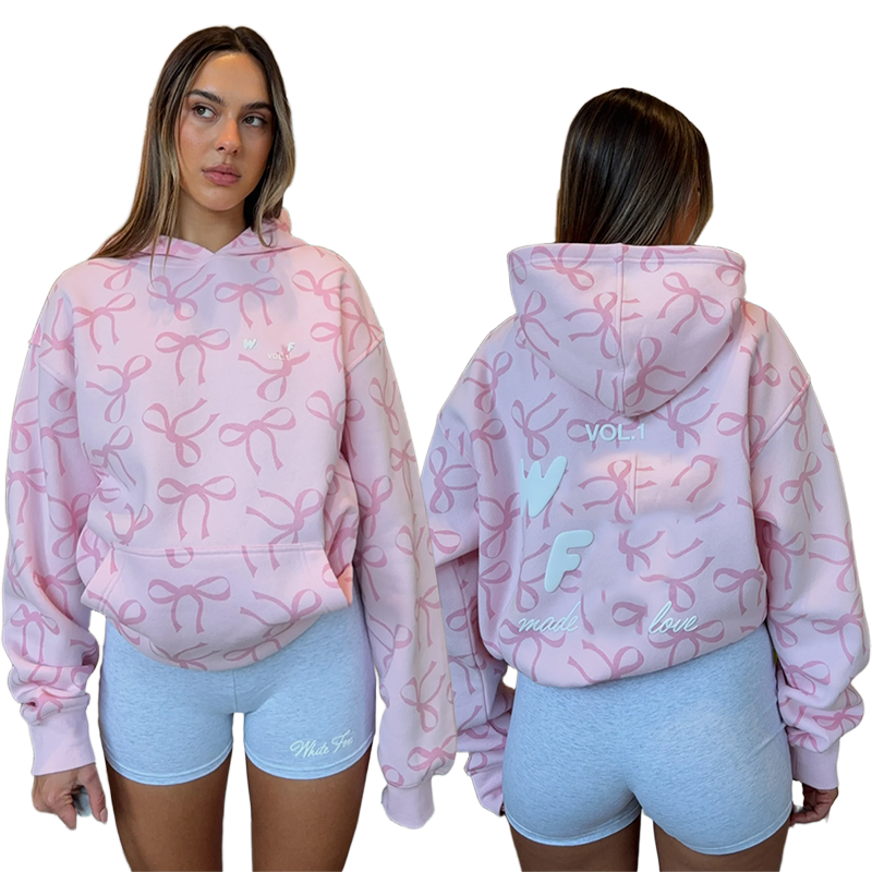 WhitesssFox Women's Sports Hoodie Autumn Women's Hoodie Sportswear Women's Loose Hoodie Pink High end Design Women's Top