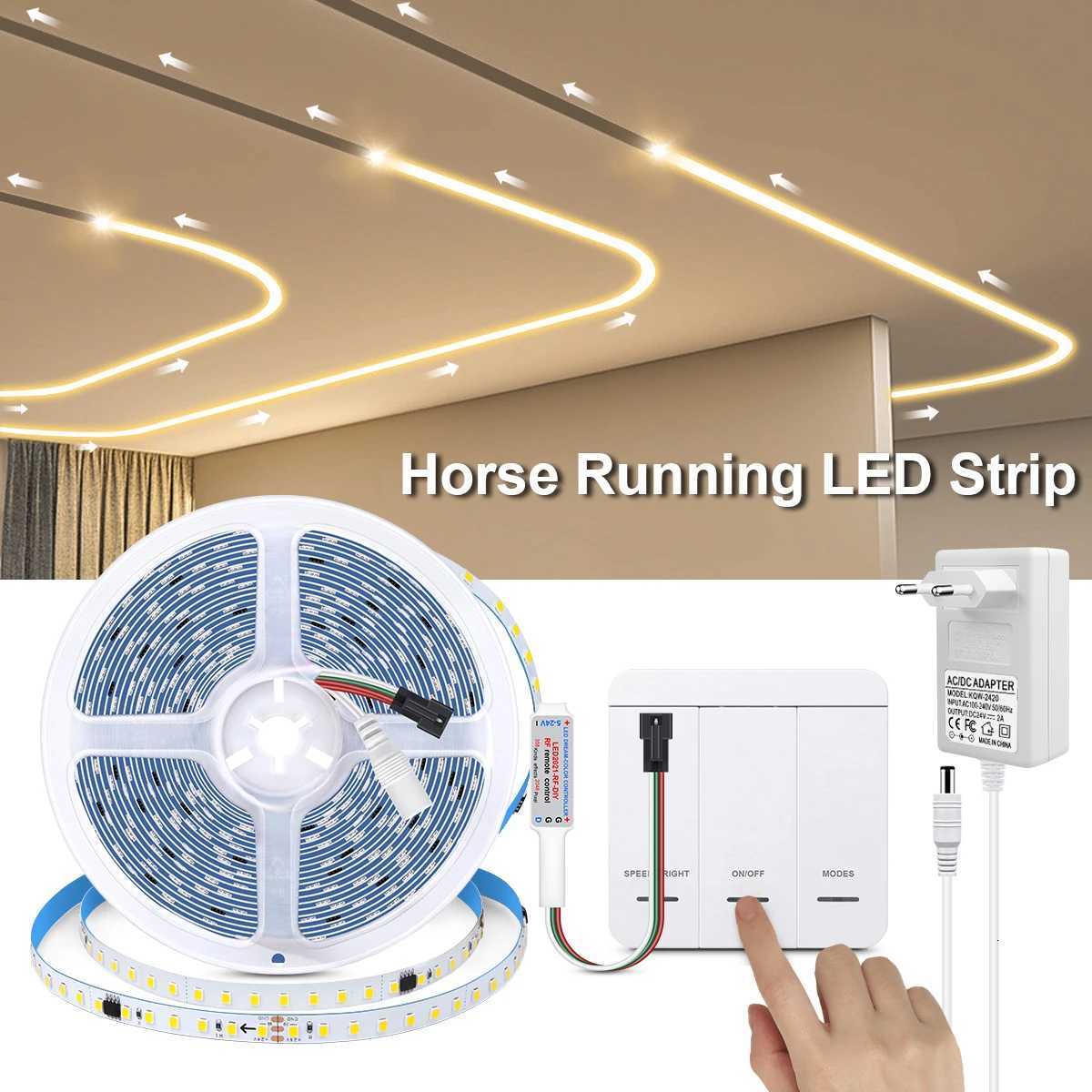 10m/Roll WS2811 Horse Race LED Strip 120Leds/M DC 24V Running Water Flowing Light Tape Pixel Addressable Flexible Linear Lamp M251129