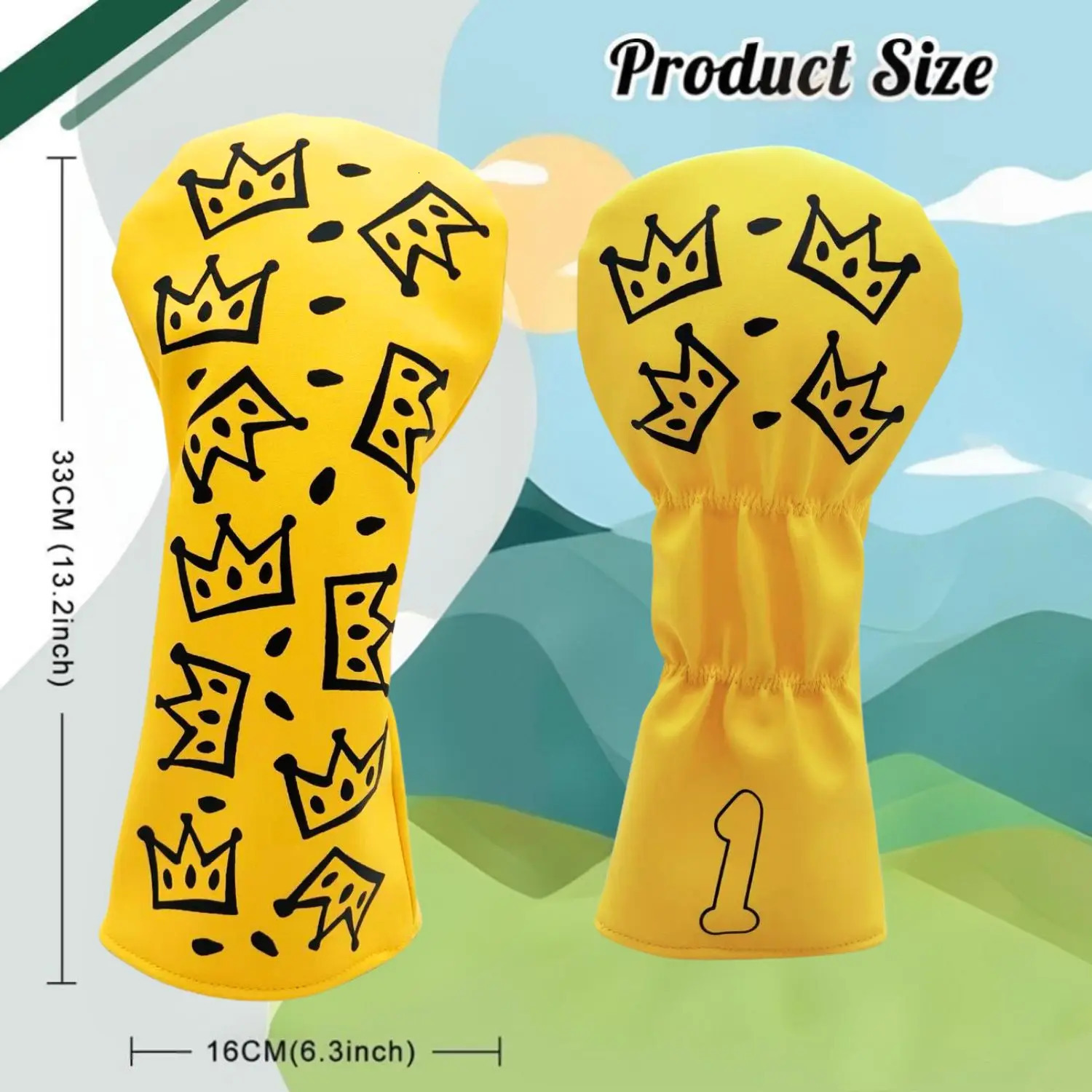 Golf Club Head Cover with Crown n Durable Synthetic for Driver Creative Christmas Headcover 251129