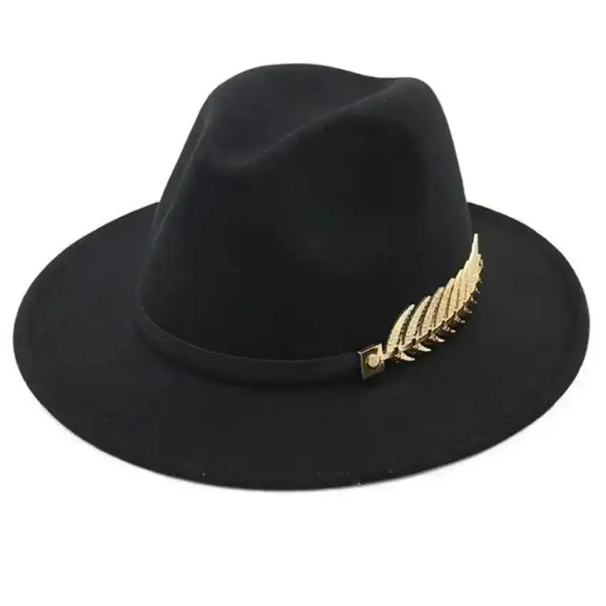Simple Fashion Formal Occasion Couples Woolen Hats Large Brimmed Jazz Hats Autumn And Winter Fashion British Vintage Top Hats 251228