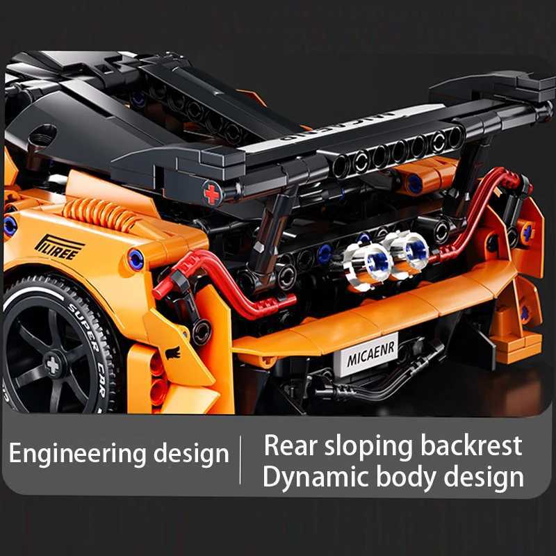 2025 New 1200PCS McLaren Sports Car Building Blocks Set 114 Scale Racing Car Model Kit for Kids Adult Racing Vehicle Toys Gifts J251129