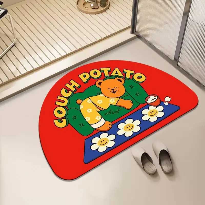 Diat d cushion toilet door floor mat non-slip quick-drying bathro absorbent floor mat toilet door mat foot mat H251129