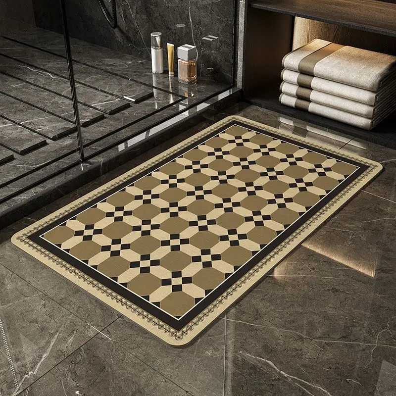 Toilet floor mat diat d bathro water-absorbing non-slip mat door mat entering the door toilet kitchen door mat H251129