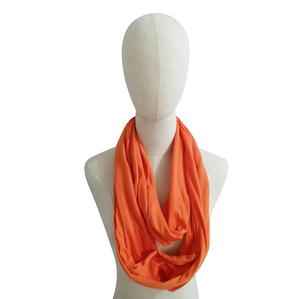 K563 Cross-border creative new scarf for women solid color sweat cloth autumn and winter warm multi-purpose storage zipper pocket unlimited neck