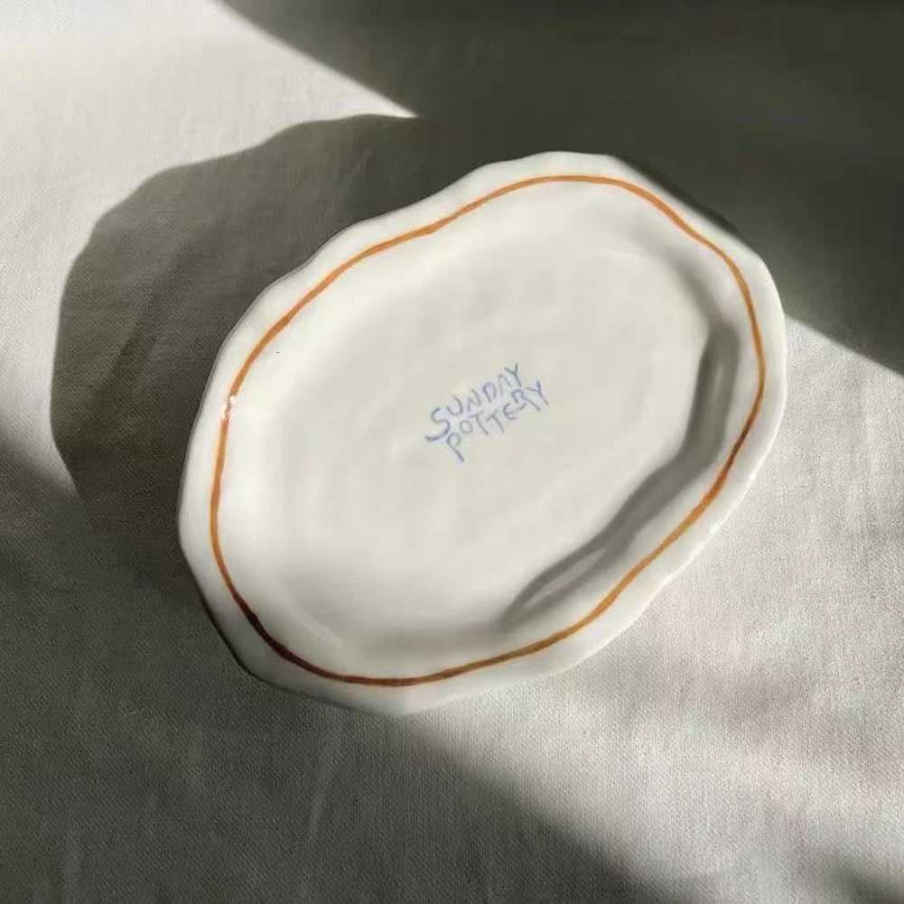 Luxury Simple Solid Color Tableware Ceramic Pasta Steak Plate Dinner Plate Creative Kitchen Irregar Shape Serving Tray Cooking Dishes Y251129