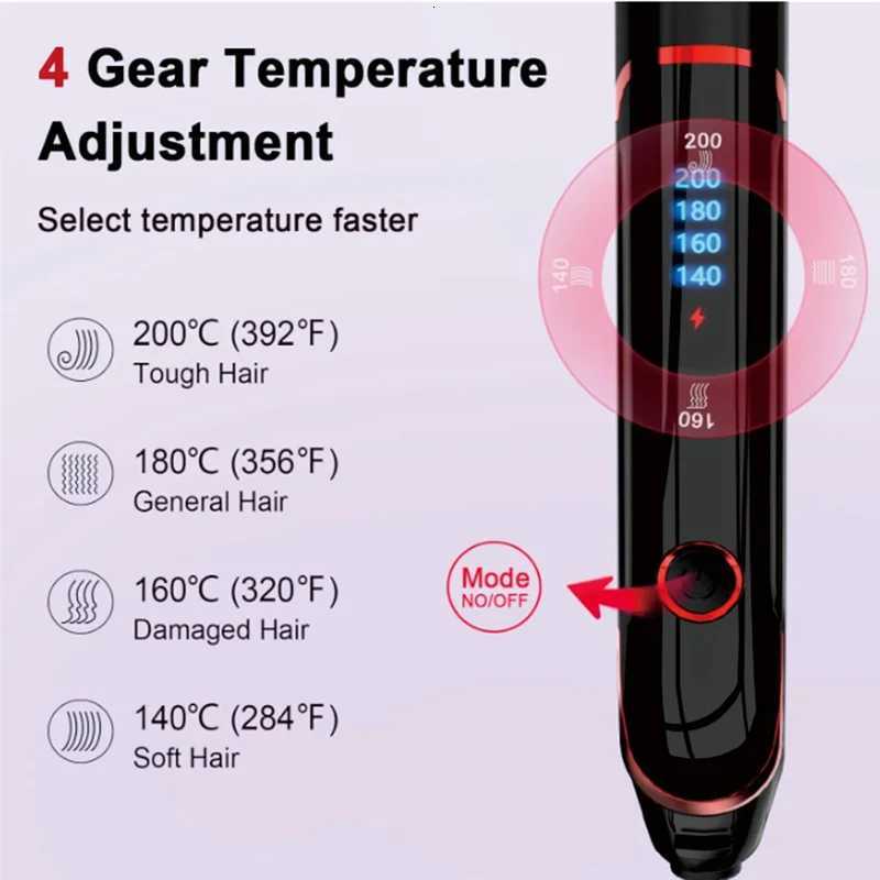 Professional Flat Iron Hair Straightener Curling Iron Fast Heat Up Coating Digital Controls Hair StraightenersT251129