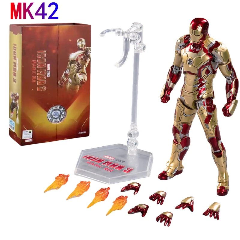 ZD Toys Iron Man Action Figure Joint Movable MK1 MK3 MK6 MK7 MK42 MK45 MK50 MK85 MK17 MK33 MK39 Adult Collection Figure Gift