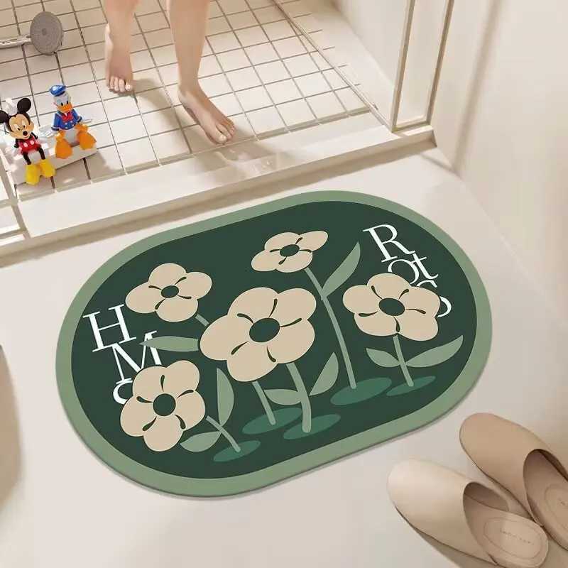 Bathro non-slip floor mat anti-drop diat d quick-drying toilet shower board foot mat toilet door mat H251129
