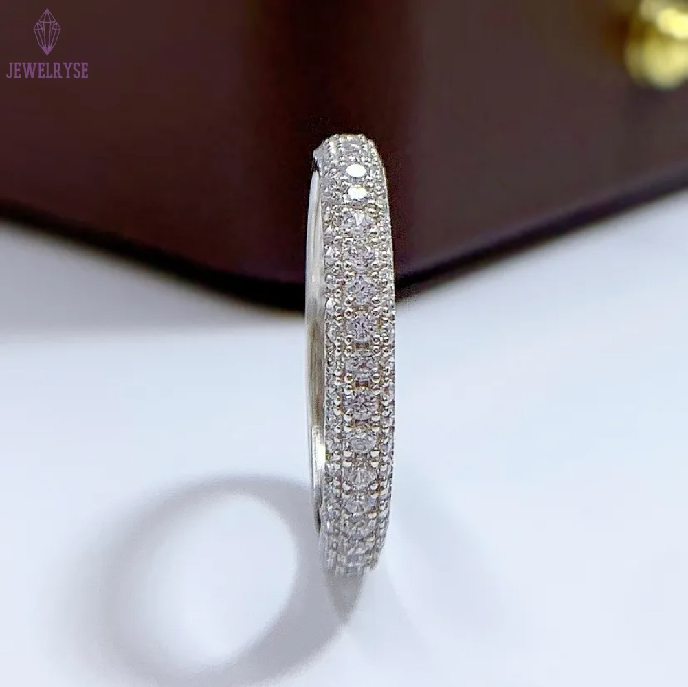 Choucong Wedding Rings Simple Fine Jewelry Pure 100%925 Sterling Silver Pave White Moissanite CZ Diamond Gemstones Eternity Women Engagement Band Ring