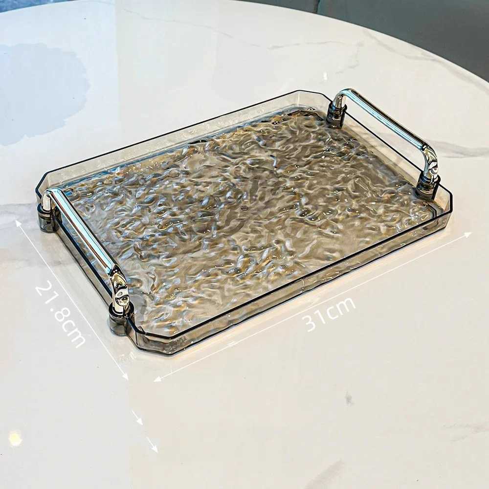 Nordic Luxury Tray Bathroom Cosmetics Storage Tray Light Jewelry Storage Living Room Cup Dessert Plate Y251129