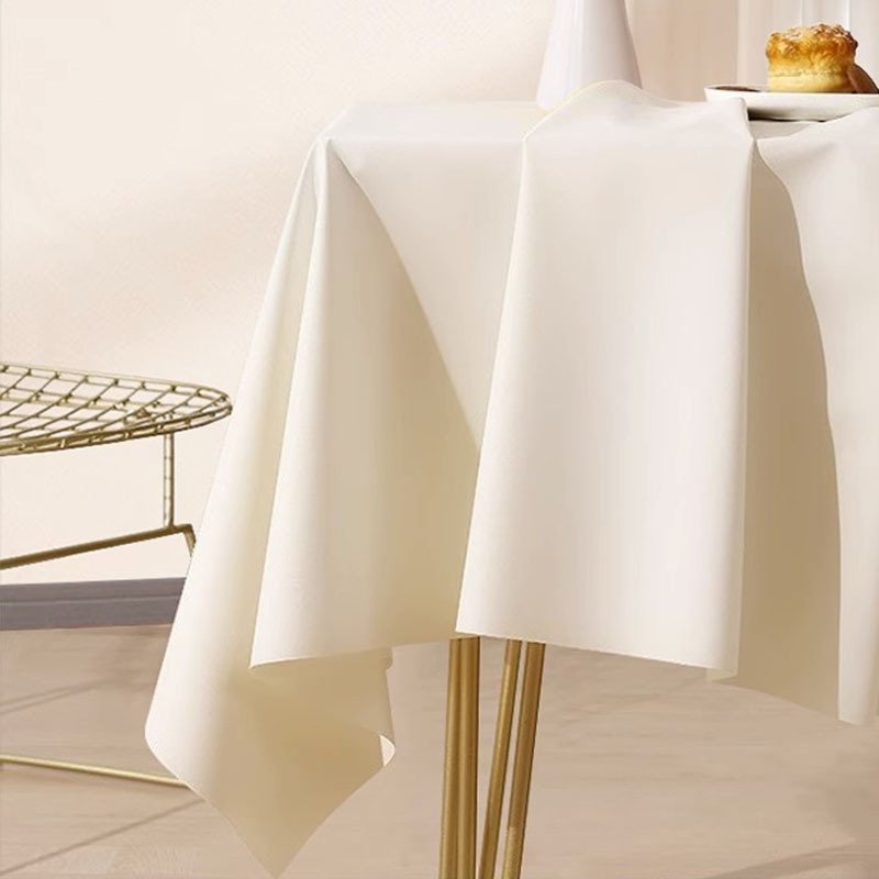 A857 lambskin tablecloth atmosphere sense wash-free oil-proof waterproof non-slip coffee table cloth dining table cloth round table anti-scalding