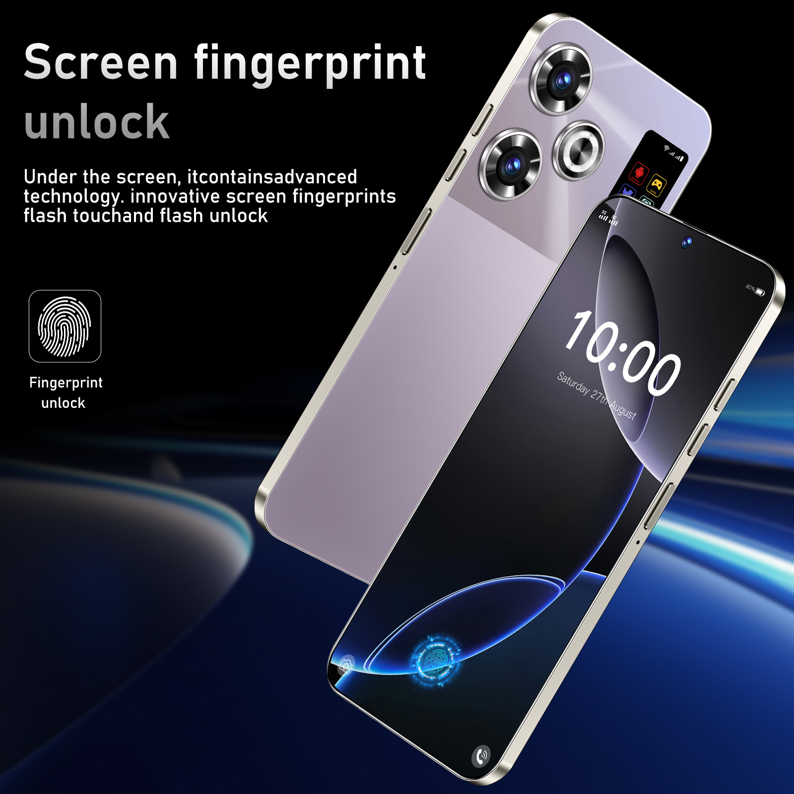 S23 24 25 Ultra 5G Smartphone 6.9-inch Screen 16GB + 1TB android Octa Core Punch-hole Full touch screen Face ID Unlocked mobile phone Camera GPS HD Di - view 9