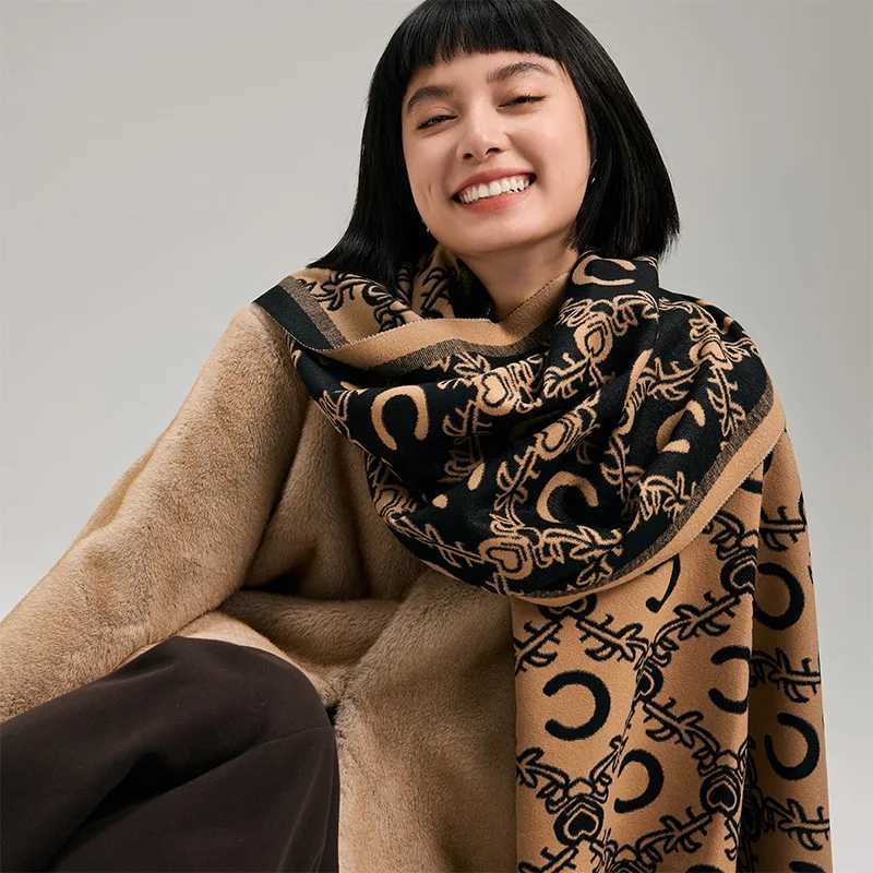 New Luxury Winter Two-Sided Cashmere Long Fringe Scarves High Quality Women Thicken Wrap Shawl Ladies Warm ScarfJ251129