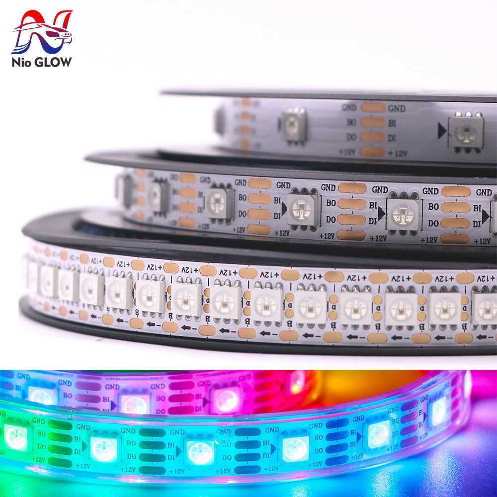 WS2815 DC12V LED 30 60 96 144 LEDs Strip Light RGB Individually Addressable LED Lights Dual Signal IP30 65 67 WS2812B WS2813LED M251129