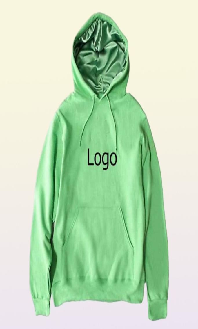 Hoodies Fleece Whole Unisex Custom Satin Silk Hood Set Lined Hoodie For Women Men1910637