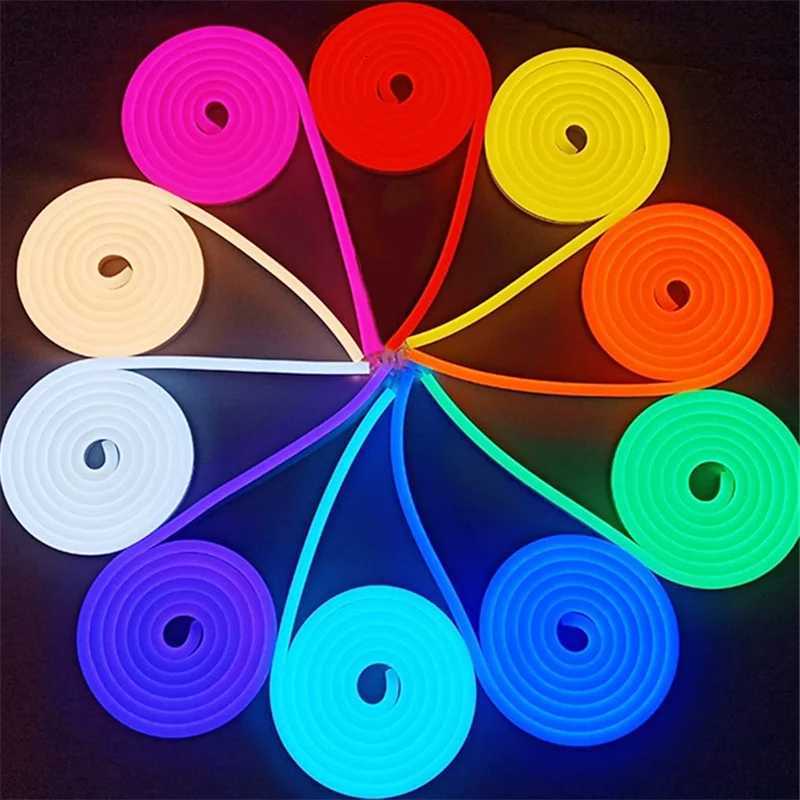 USB LED Neon Rope Lights RGB Led Strip Lights with Remote Color Changing Flexible Led Light Strip Gaming 5V Neon Lights M251129