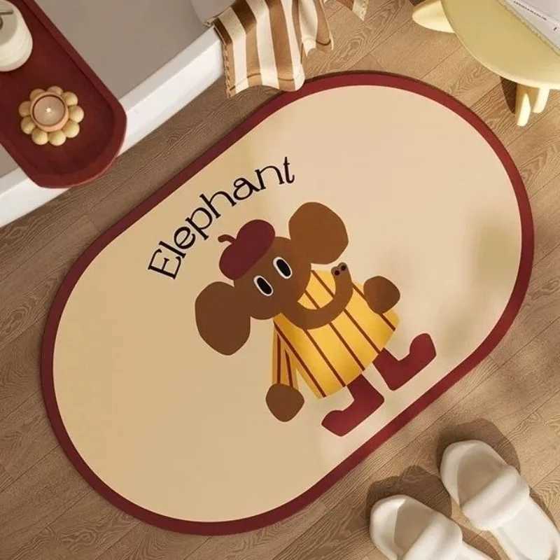 Diat d absorbent mat for bathro door slip-resistant and dirty easy-to-clean mat H251129