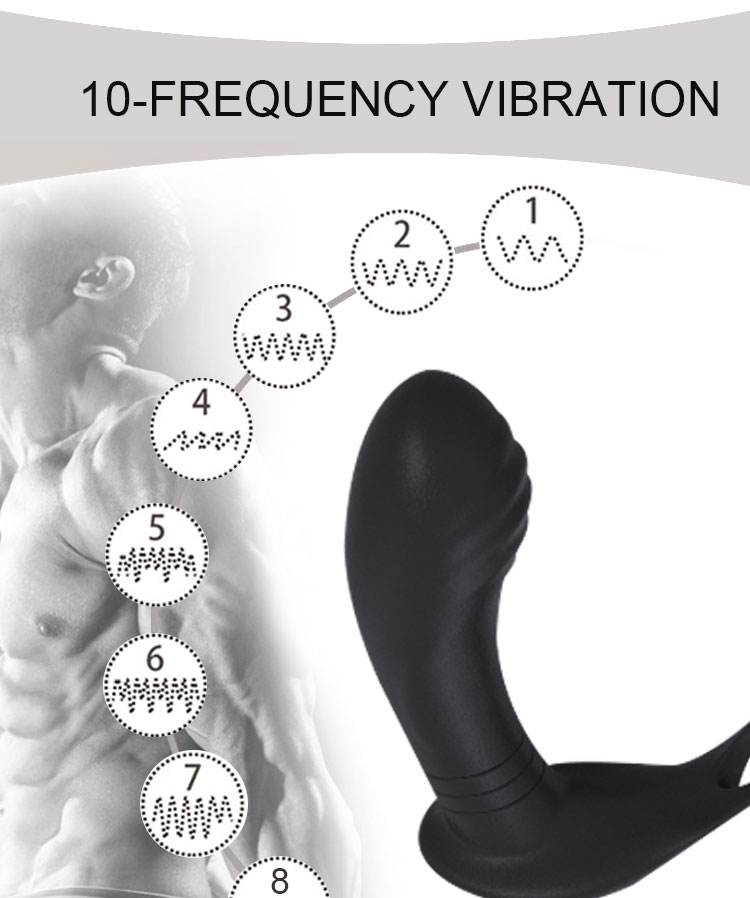 Men's Remote-Controlled Double Ring Vibrating Pleasure Aid - App Operated, Multiple Frequencies Available