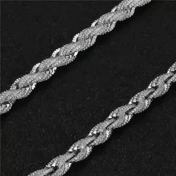 High Quality 925 Silver Cuban Chain Necklace for Men Silver 925 Moissanite Hip Hop Style Jewelry Perfect for Gifts