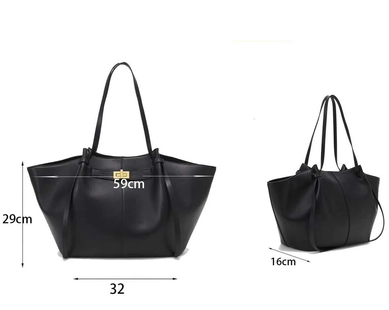 Fashion Large Capacity Trapeze Women Shoulder Bags Designer Metal Lock Handbags High-Quality Pu Leather Big Tote Commute Bag K251128