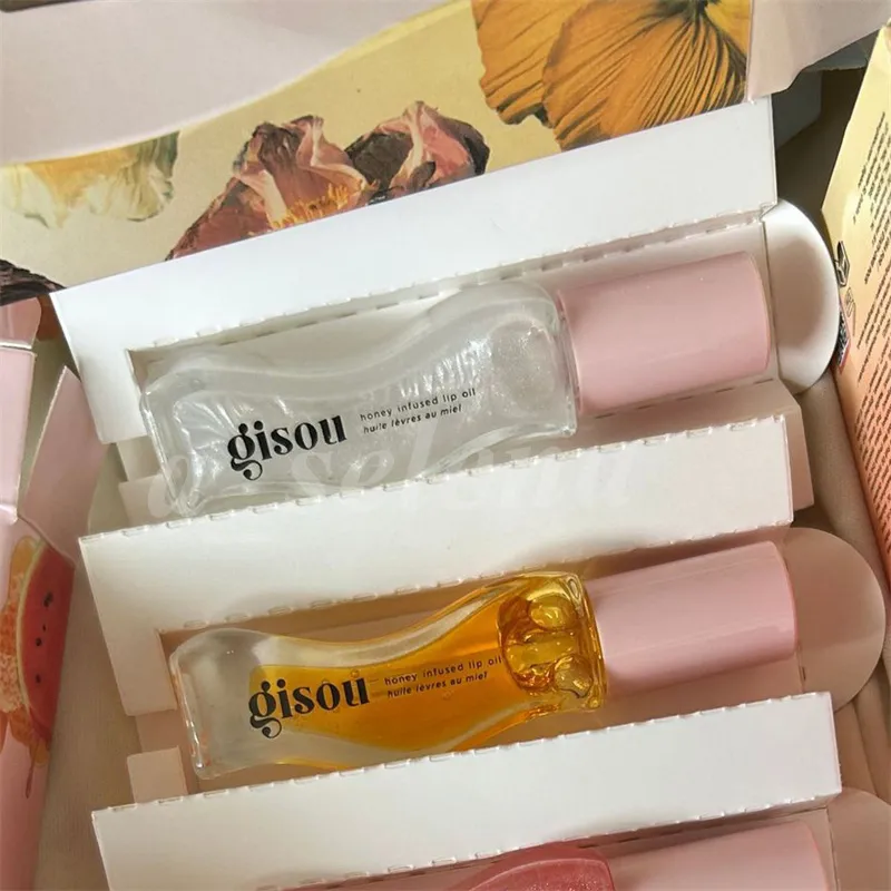 2025 New Gloss Gisou Moisturizing whatmelon sugar Mango Passion Punch Liquid Lipstick Honey Color 8ml Long Lasting Lip Glaze free shipping